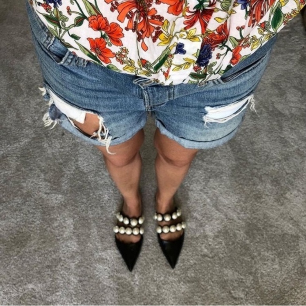 ZARA BLACK SANDALS with PEARL BEADS